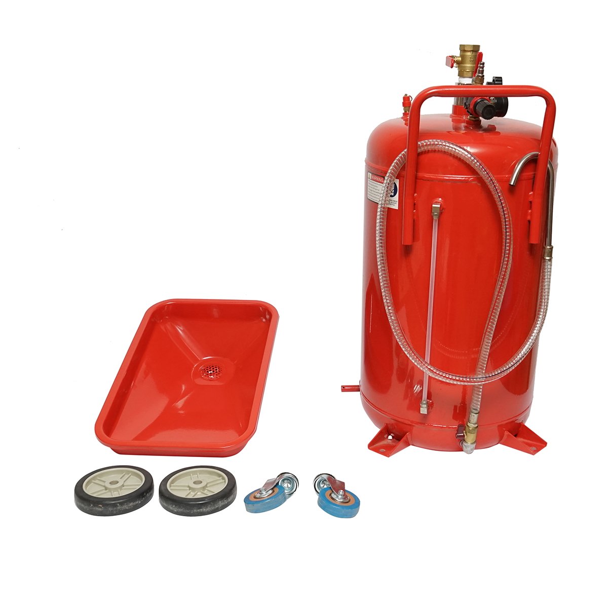 Recuperator de ulei 80L cu palnie si sistem de golire pneumatic